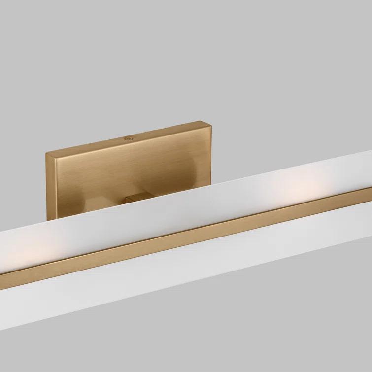 Dex Satin Brass Energy Star 2-Light Vanity with Etched Glass