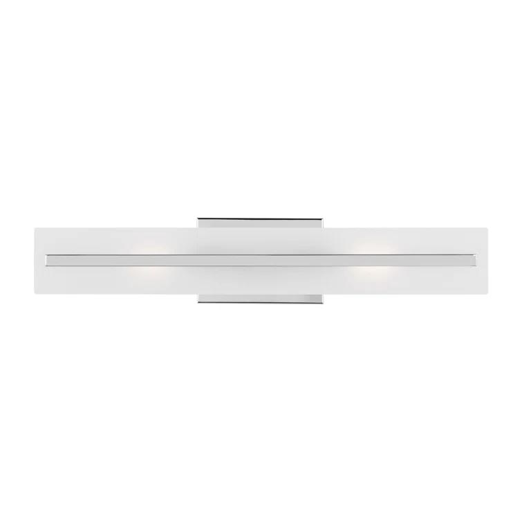 Dex Chrome 2-Light Outdoor Vanity with Satin Etched Glass