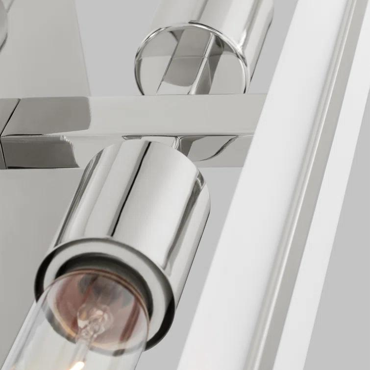 Dex Chrome 2-Light Outdoor Vanity with Satin Etched Glass