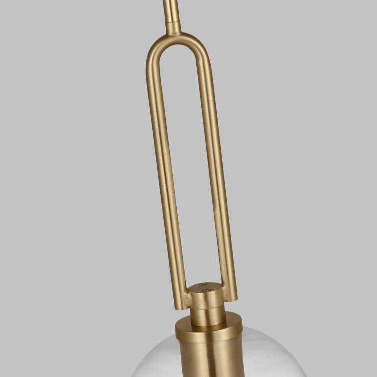 Codyn Satin Brass Mini Globe 1-Light Indoor/Outdoor Pendant
