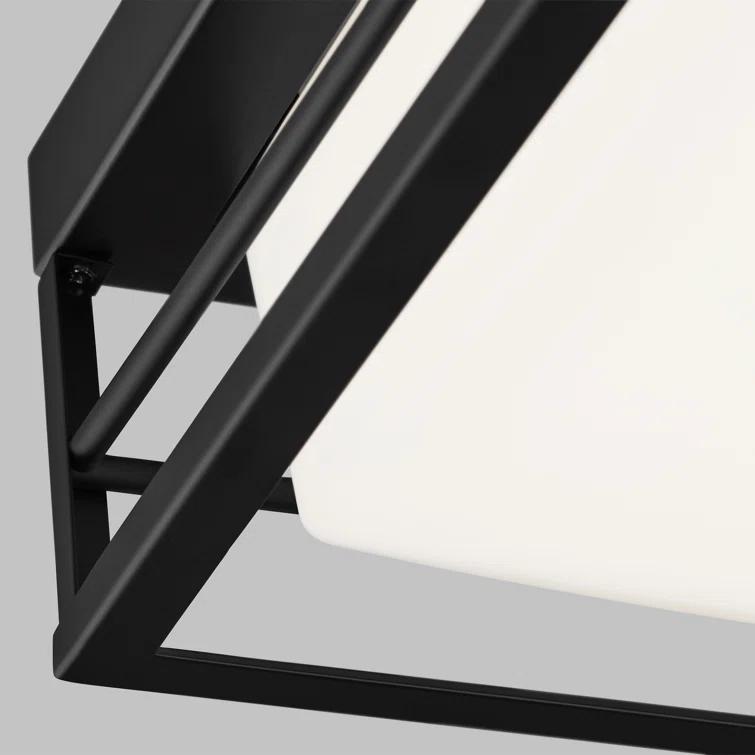 Generation Lighting Dearborn 1.0 -Light 12.0-in Matte Black Flush Mount Light