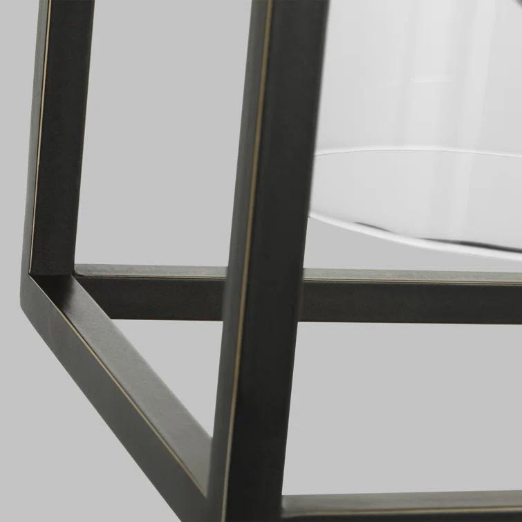 Vado Mini Antique Bronze 1-Light Outdoor Pendant with Clear Glass