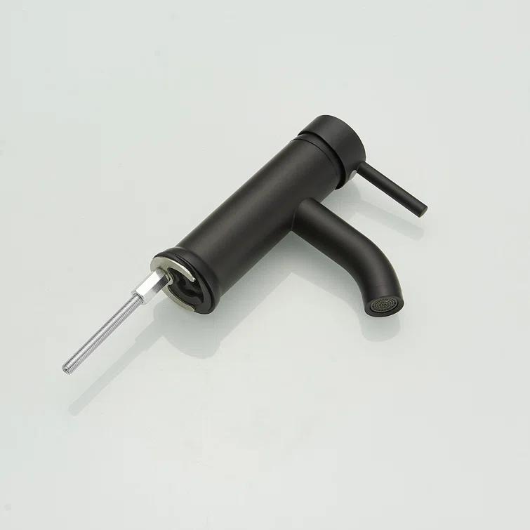 Single-Hole Single-handle Bathroom Faucet with Drain Assembly