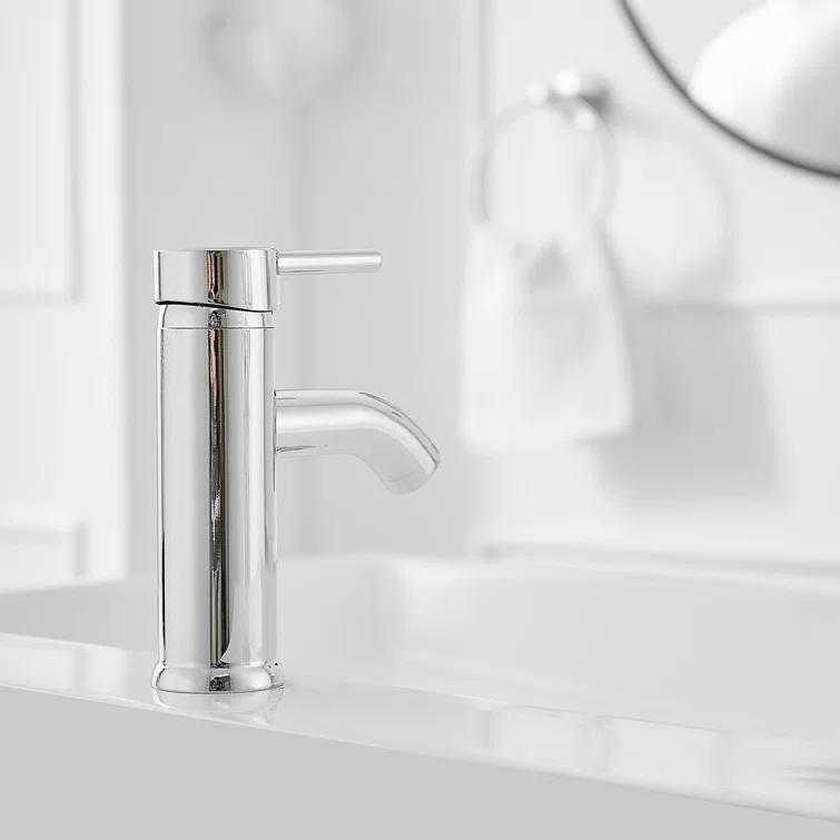 Single-Hole Single-handle Bathroom Faucet with Drain Assembly