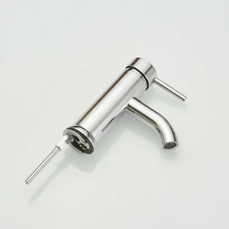 Single-Hole Single-handle Bathroom Faucet with Drain Assembly