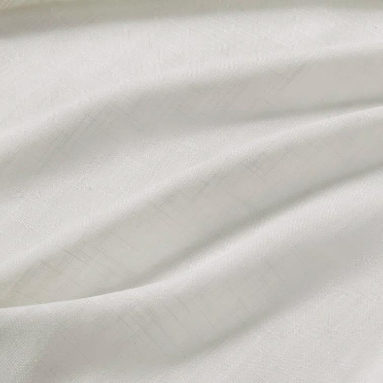 Madison Park Kyler White Linen Blend Light Filtering Curtain Panel Pair 52x84" (Set of 2)