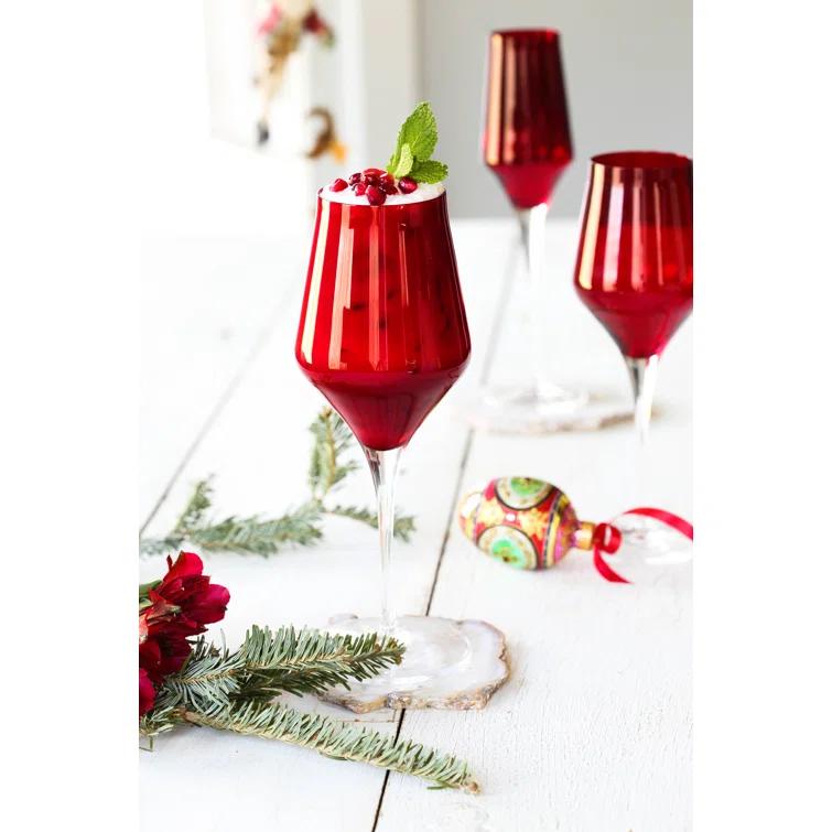 Contessa Red 11 oz. Handmade Italian Water Glass