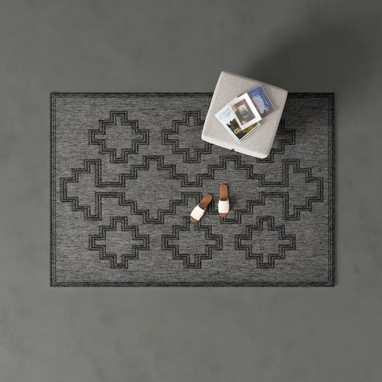 Ava Moroccan Charcoal Indoor / Outdoor Area Rug