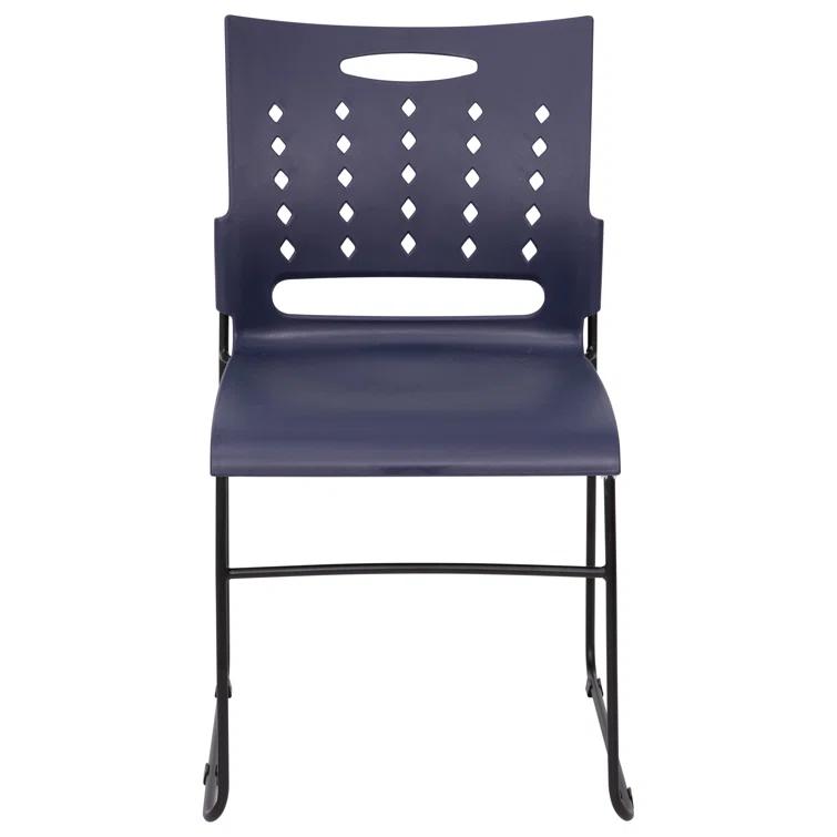 Heidi 881 lb. Capacity Sled Base Stack Chair with Air-Vent Back (Set of 5)