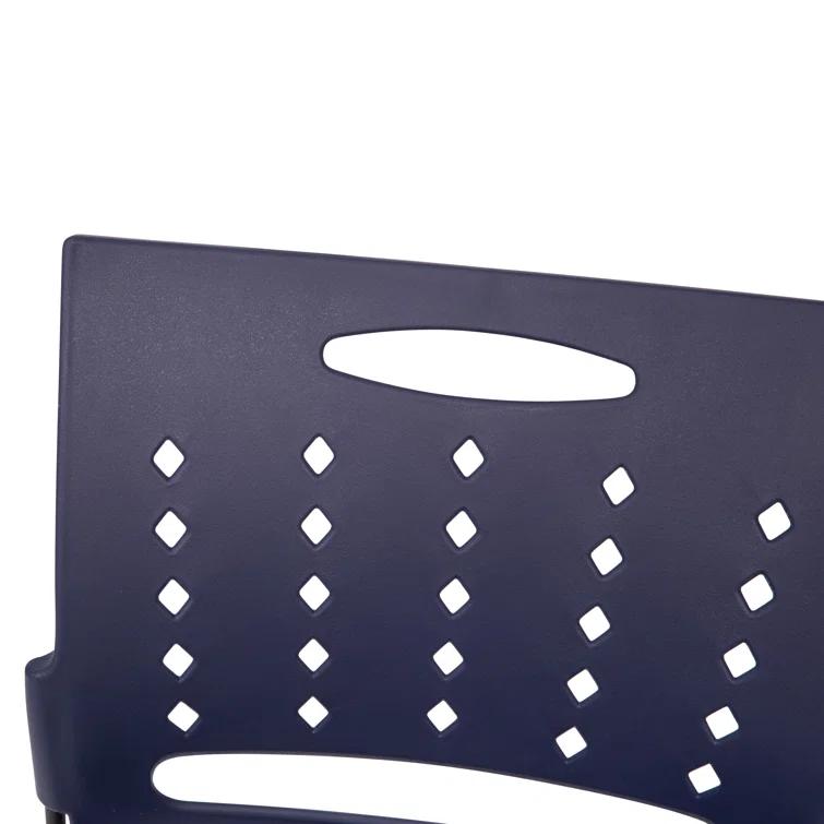 Heidi 881 lb. Capacity Sled Base Stack Chair with Air-Vent Back (Set of 5)