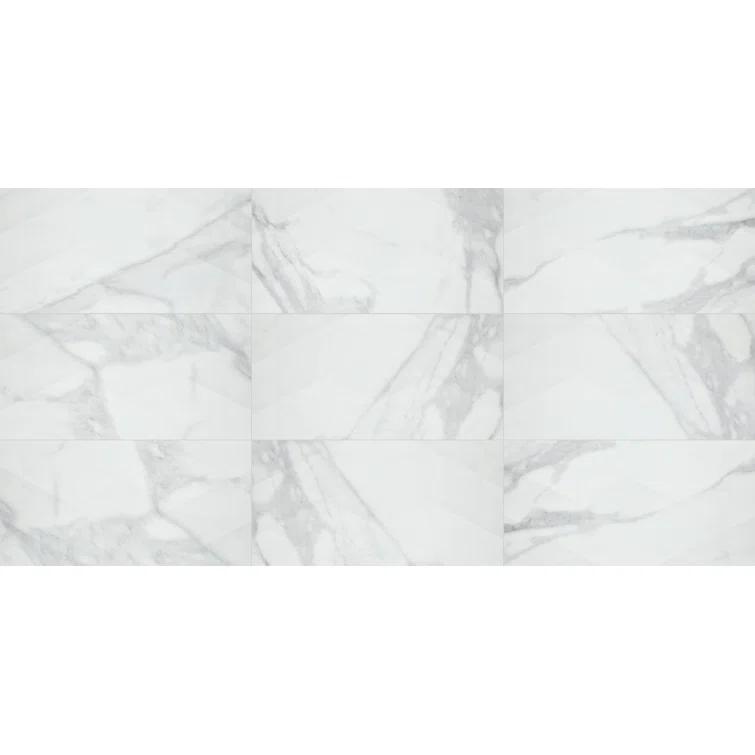 Daltile Perpetuo 12" x 24" Porcelain Marble Look Wall & Floor Tile