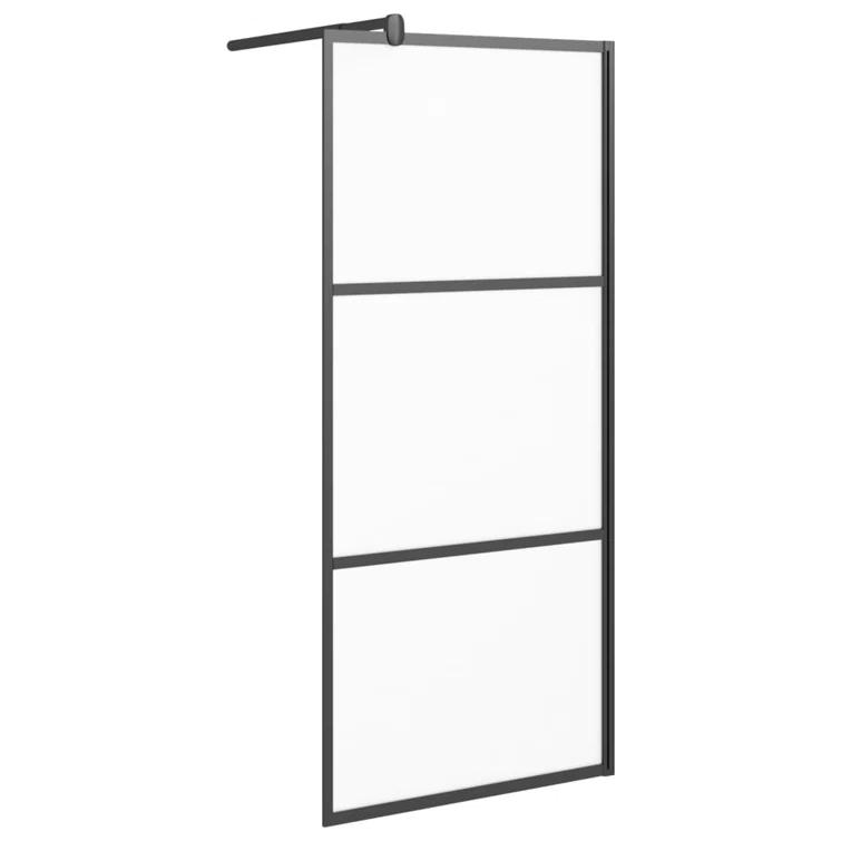 VidaXL 151877 VidaXL Walk-in Shower Wall 35.4" x 76.8" Frosted ESG Glass