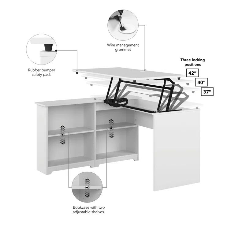 Almita 52'' Adjustable (sit to stand) Corner Desk
