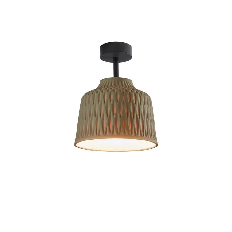 11.81'' W 1 - Bulb Outdoor Semi Flush Mount