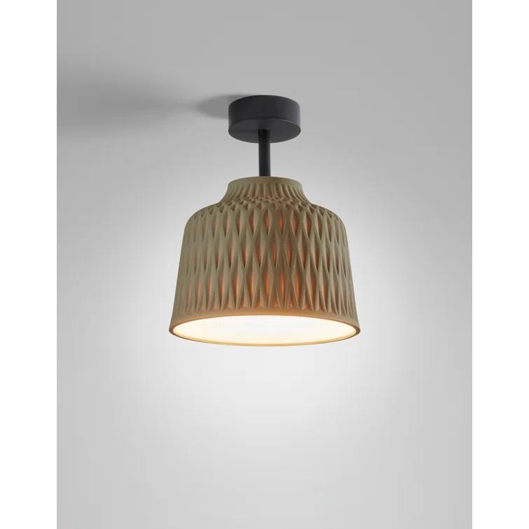 11.81'' W 1 - Bulb Outdoor Semi Flush Mount