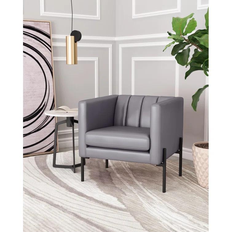Faux Leather Armchair
