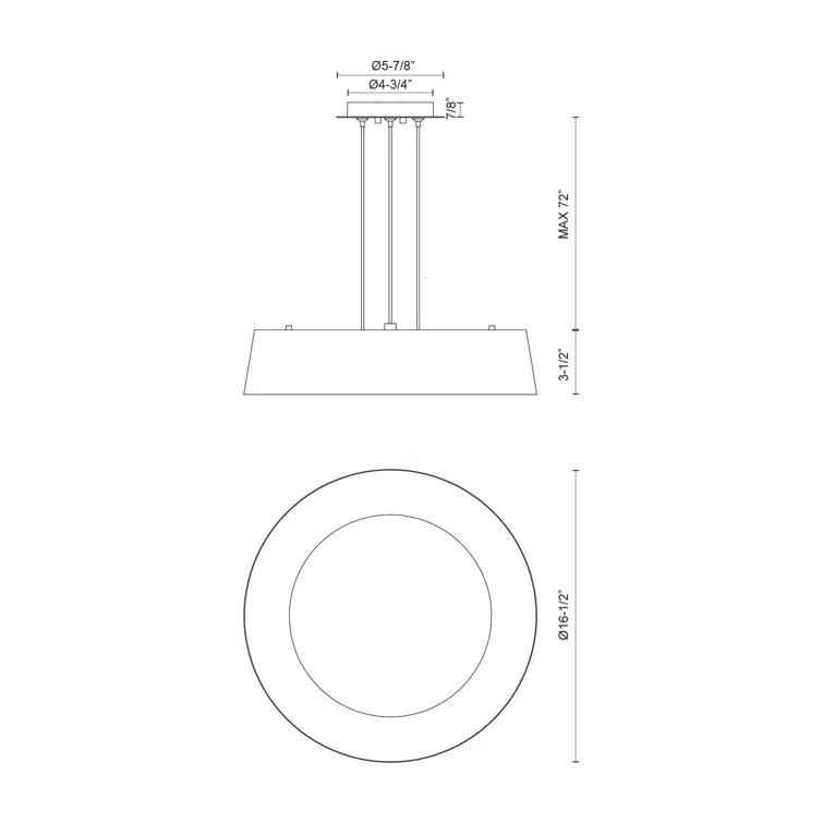 Sampson 1 - Light LED Single Pendant