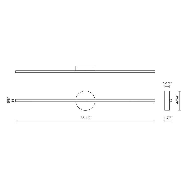 Chute Aluminum LED Wallchiere