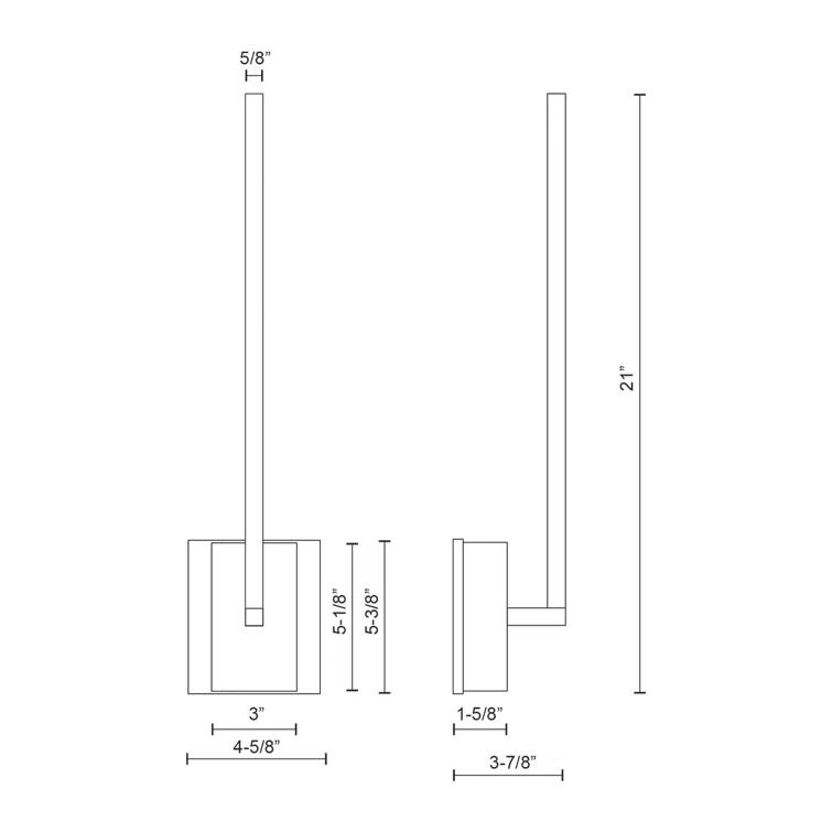 Pandora Aluminum LED Armed Sconce