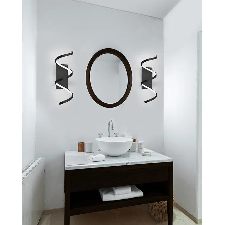 Kuzco Lighting Synergy Steel LED Flush Mounted Sconce
