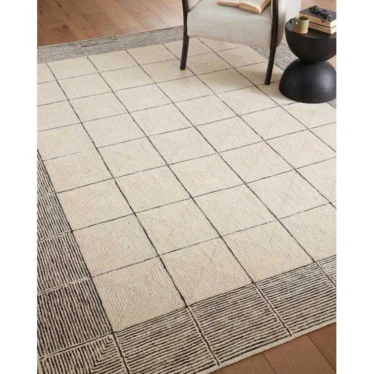Chris Loves Julia x Loloi Francis Collection FRA-02 Cream / Black, Contemporary  Area Rug