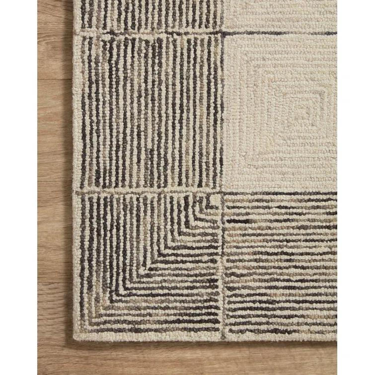 Chris Loves Julia x Loloi Francis Collection FRA-02 Cream / Black, Contemporary  Area Rug