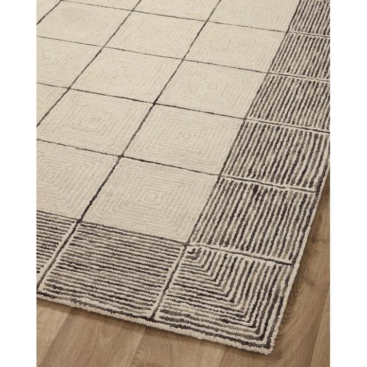Chris Loves Julia x Loloi Francis Collection FRA-02 Cream / Black, Contemporary  Area Rug