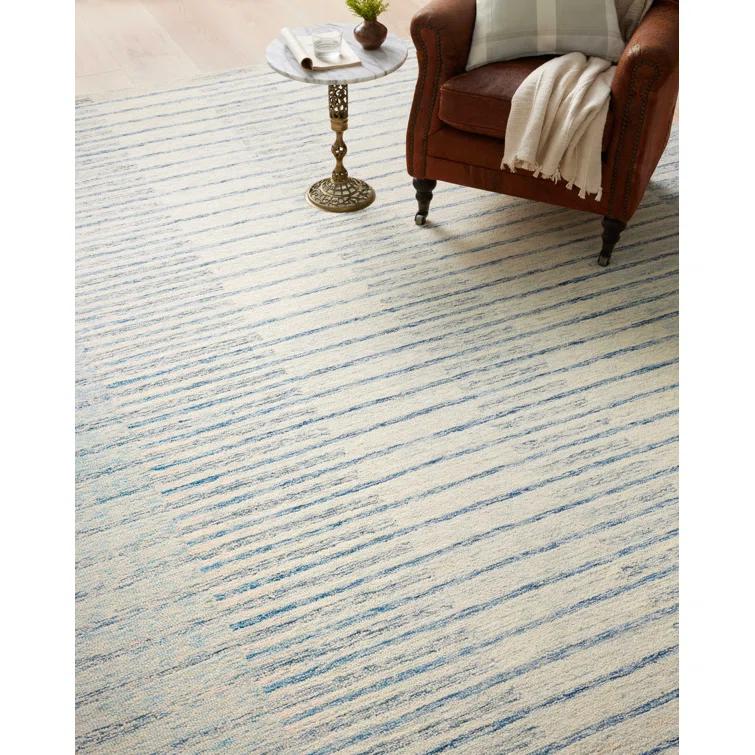 Chris Loves Julia x Loloi Chris Collection CHR-01 Ivory / Denim, TransitionalArea Rug