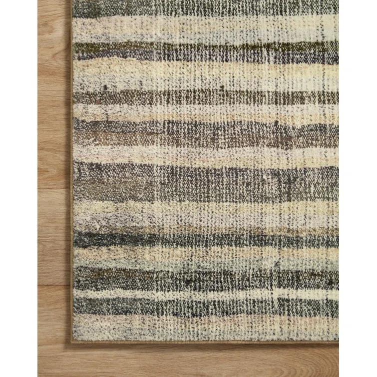 Humphrey Rug by Chris Loves Julia x Loloi - Natural and Moss / 2'3" x 11'6"