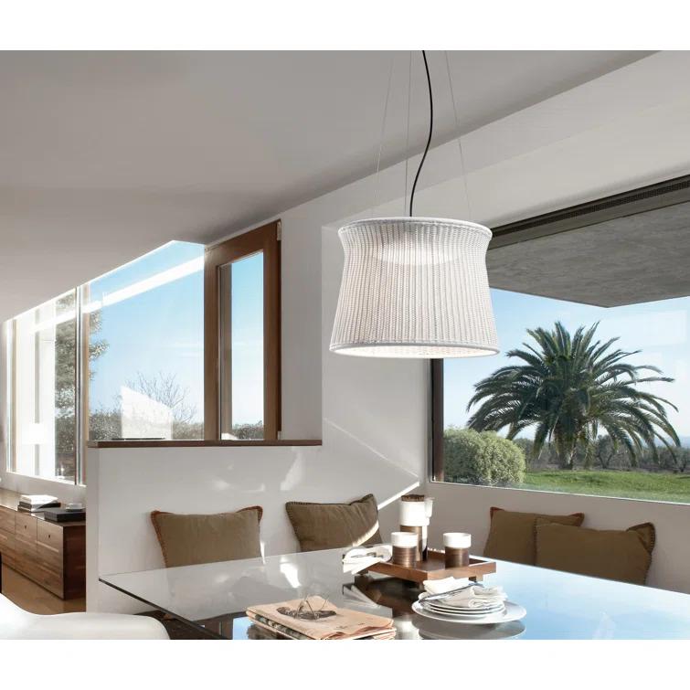 Syra 1 - Light Shaded Drum LED Pendant