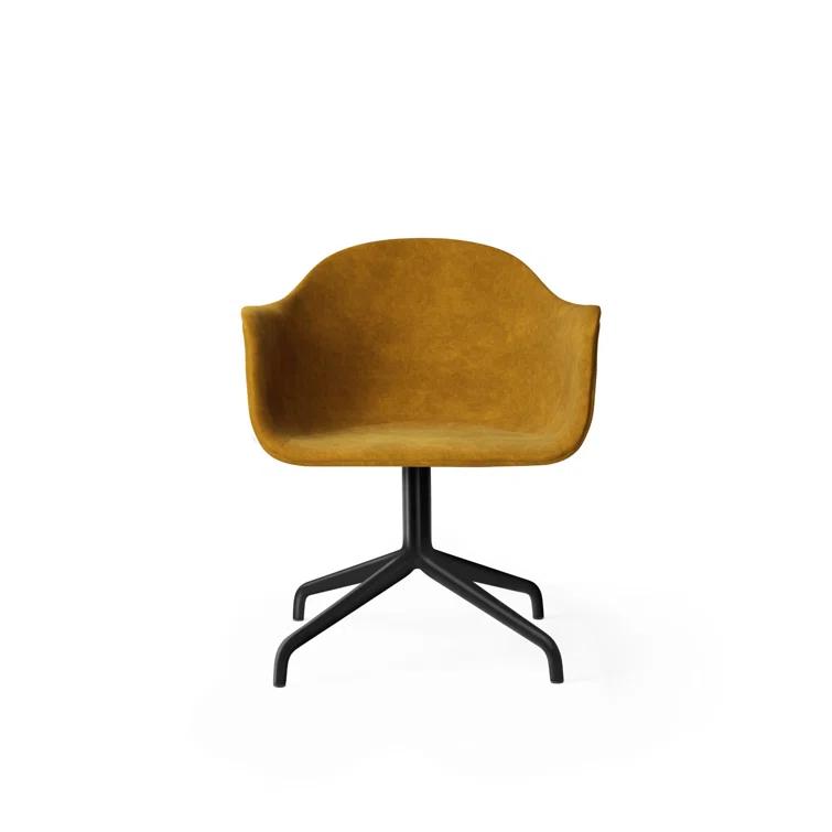 Harbour Black Steel and Wool Upholstered Task Chair