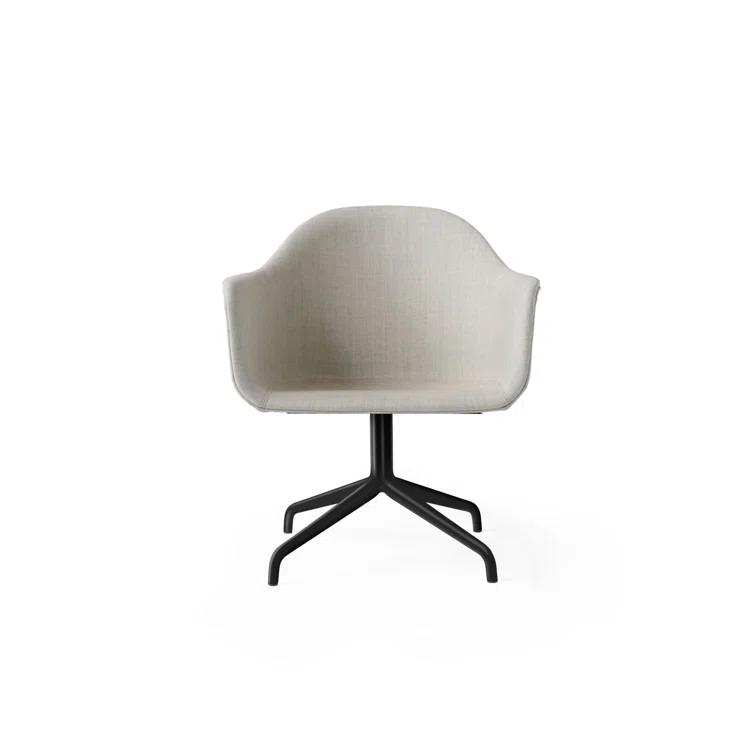 Harbour Black Steel and Wool Upholstered Task Chair