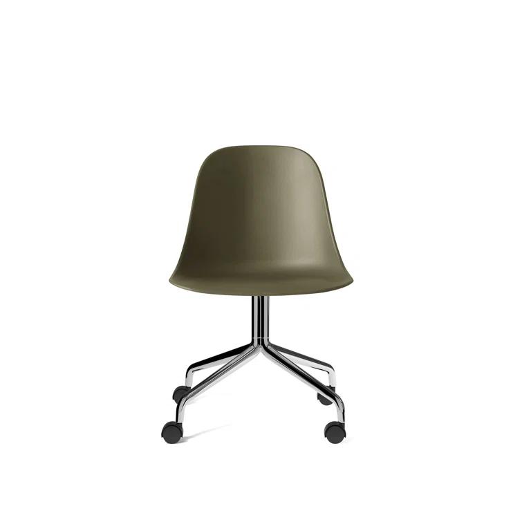 Olive High Swivel Seat Side Chair with Wood or Metal Legs