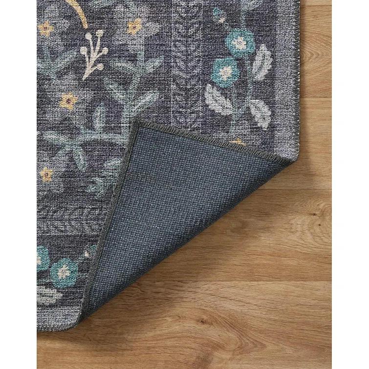Rifle Paper Co. x Loloi Maison Nightingale Black Rug