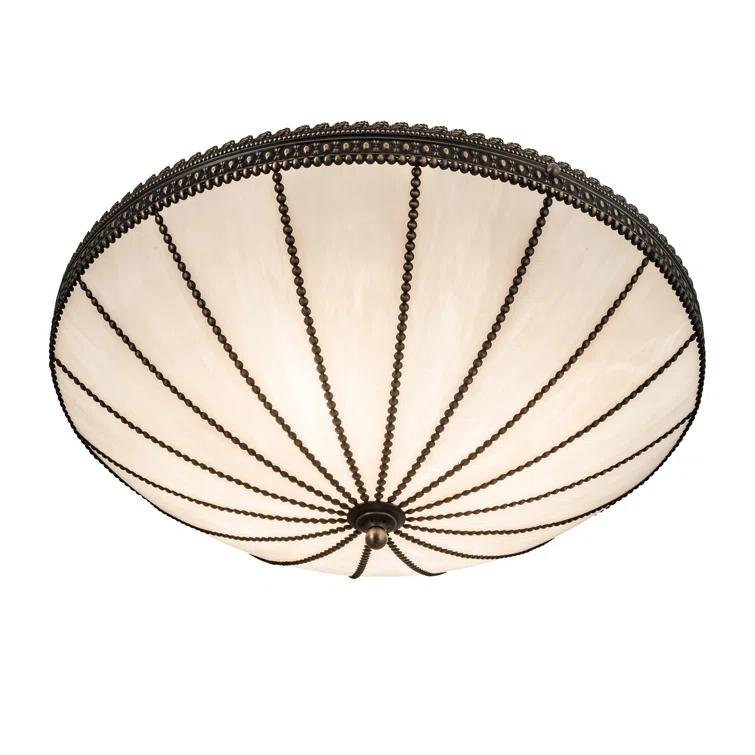 Meyda Lighting Meyda Tiffany & Stained Glass 4 - Light Antique Brass Unique/Statement Pendant