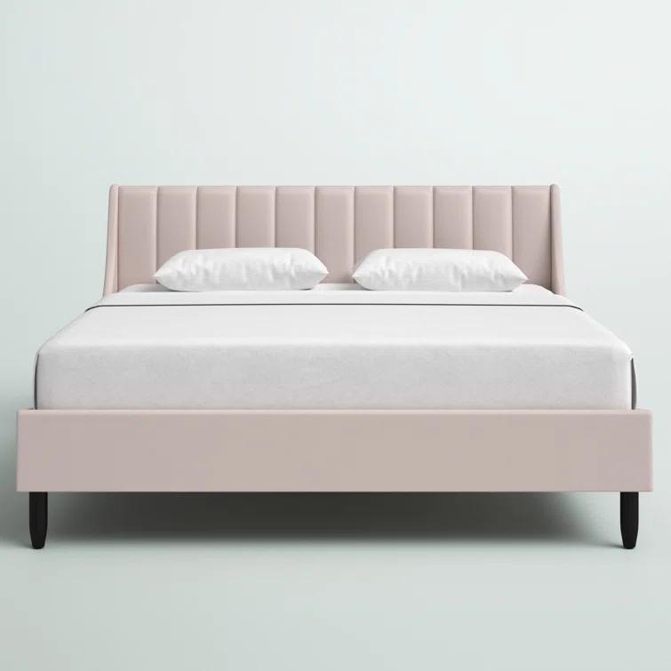 Afraa Upholstered Wingback Bed