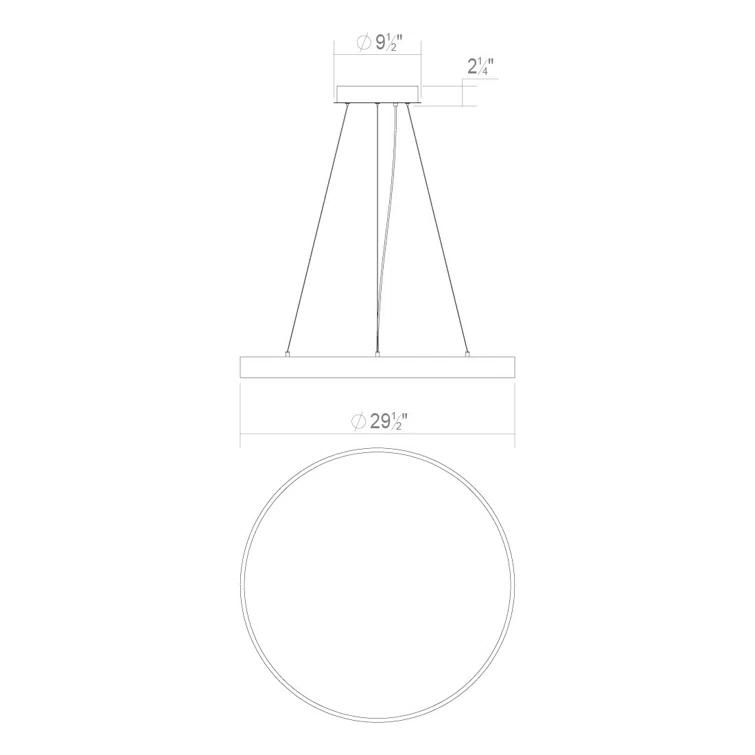 Pi Round LED Pendant