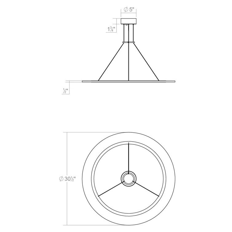 Arctic Rings 1 - Light LED Unique/Statement Pendant