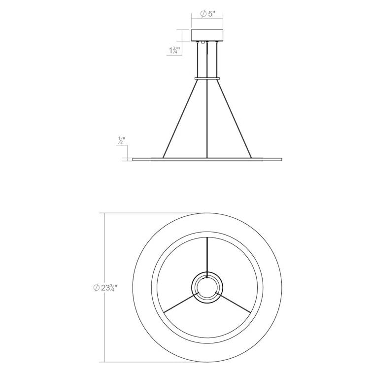Arctic Rings 1 - Light LED Unique/Statement Pendant