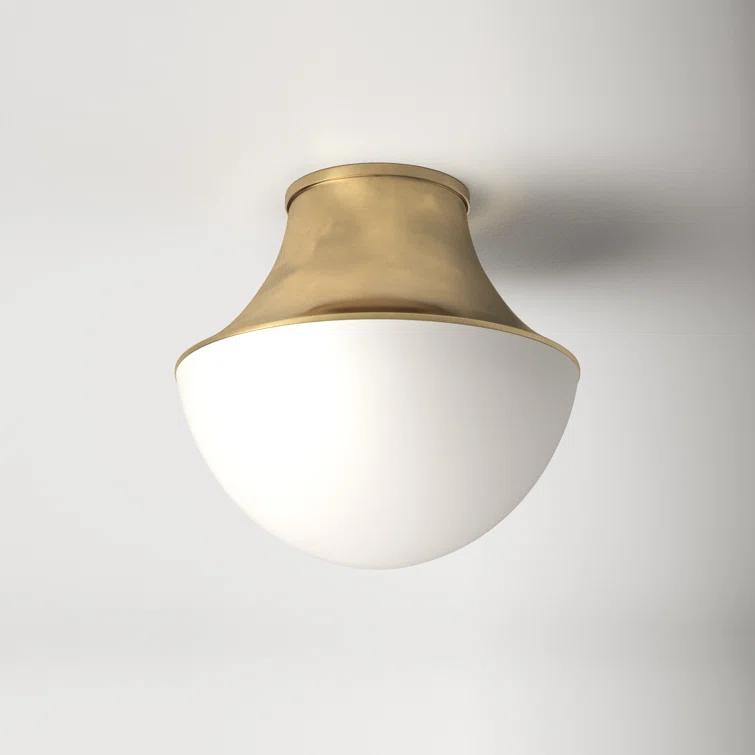 Alistair Single Light Glass Flush Mount