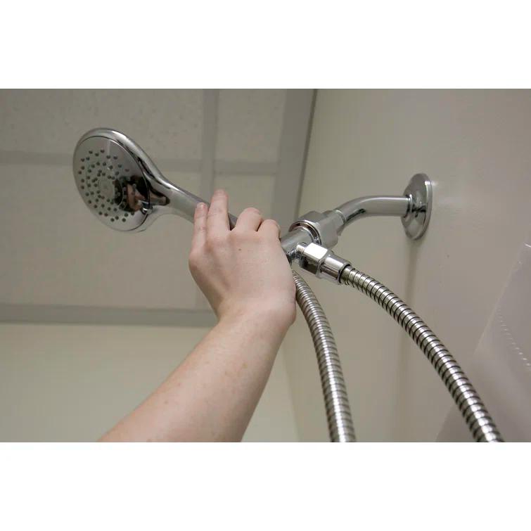 Niagara Conservation Niagara Conservation N9415CH-HH Healthguard 5-Spray with 1.5 GPM 4.3-in. Wall Mount Handheld Shower Head in Chrome with Removable Faceplate, 1-Pack | Bathroom Shower Head with Pressure Compensation N9415CH-HH