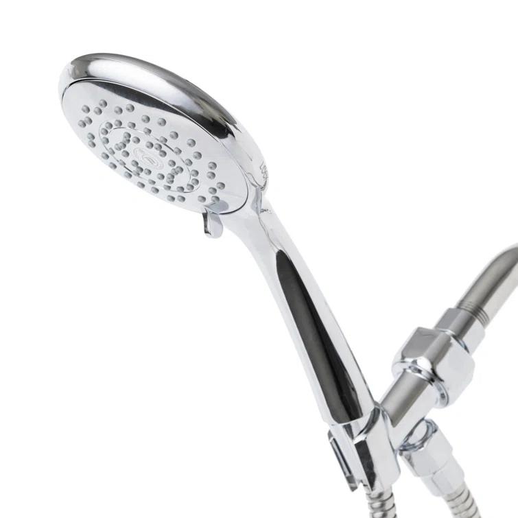 Niagara Conservation Niagara Conservation N9415CH-HH Healthguard 5-Spray with 1.5 GPM 4.3-in. Wall Mount Handheld Shower Head in Chrome with Removable Faceplate, 1-Pack | Bathroom Shower Head with Pressure Compensation N9415CH-HH