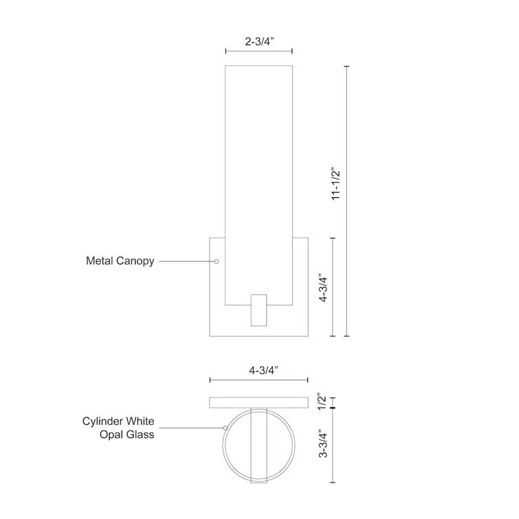 Kuzco Lighting Steel LED Armed Sconce