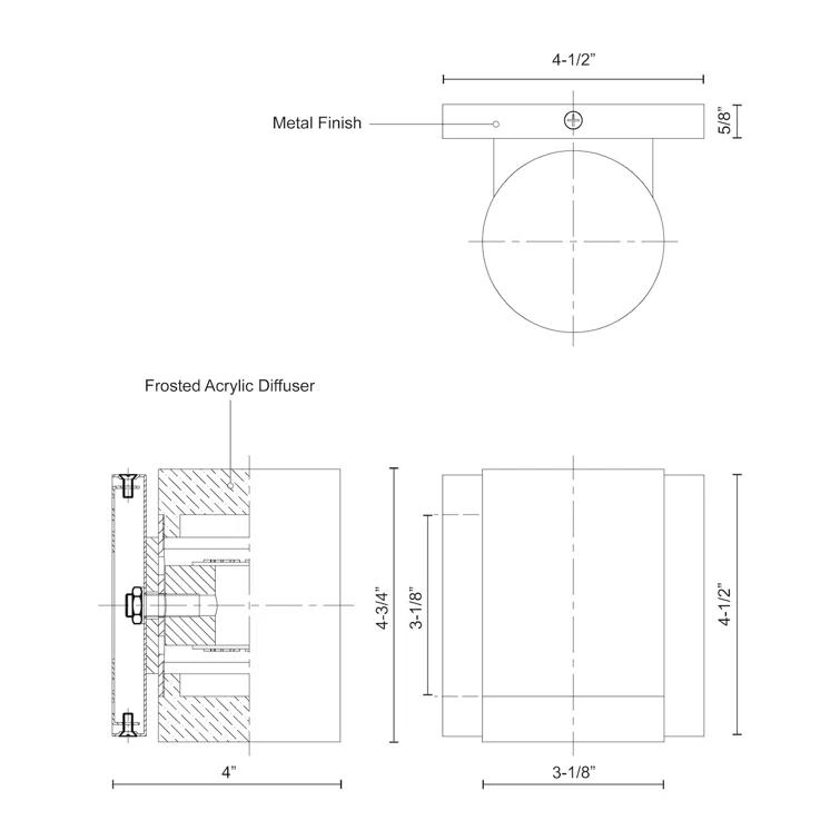 Norfolk Steel LED Armed Sconce
