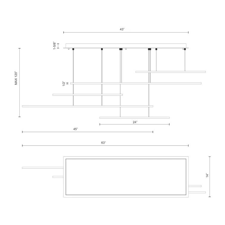 Vega 5 - Light LED Kitchen Island Pendant