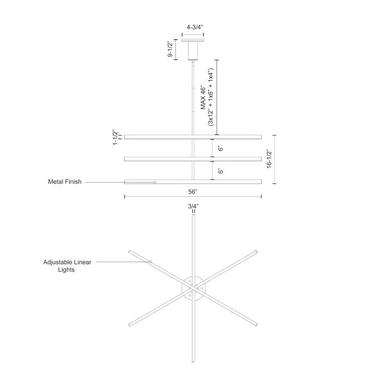 Kuzco Lighting Vega 3 - Light LED Kitchen Island Pendant