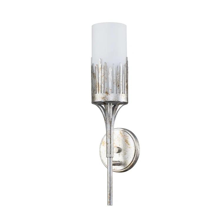 Lucas McKearn Sawgrass 1 Light Sconce in Silver Leaf