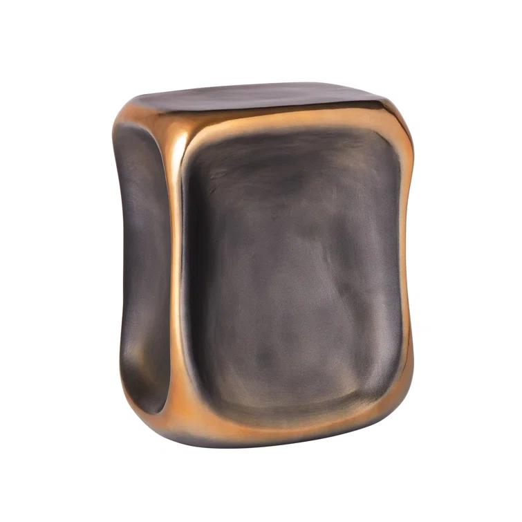 Global Views Formation Accent Table-Black/Gold-Sm