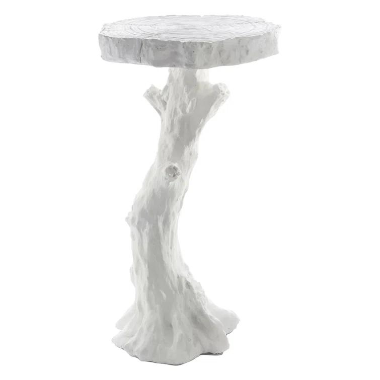 Global Views Faux Bois Table-White