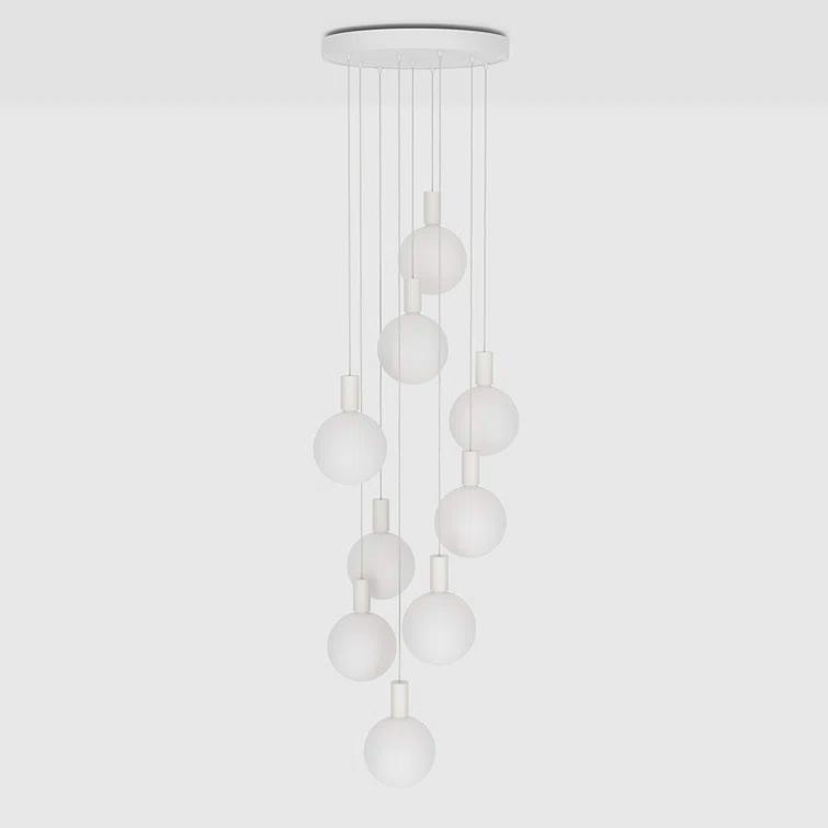 Alumina 9-Light Pendant Light by Tala - White / 20" Dia